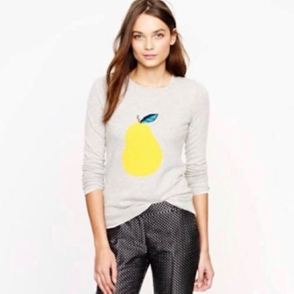 J Crew Pear Intarsia Sweater 🍐
